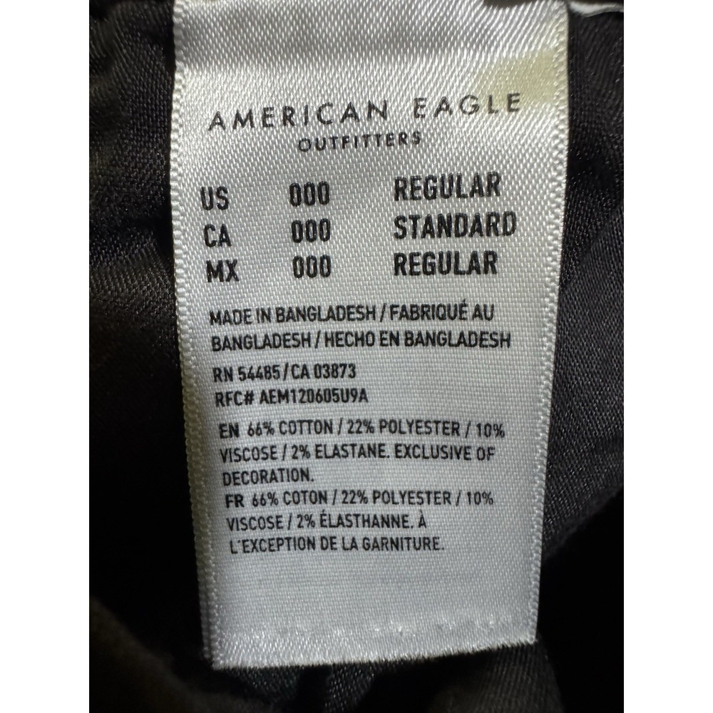 American Eagle Jegging Women's Size 000 Reg Next Level Stretch Black Low Rise - Picture 8 of 10